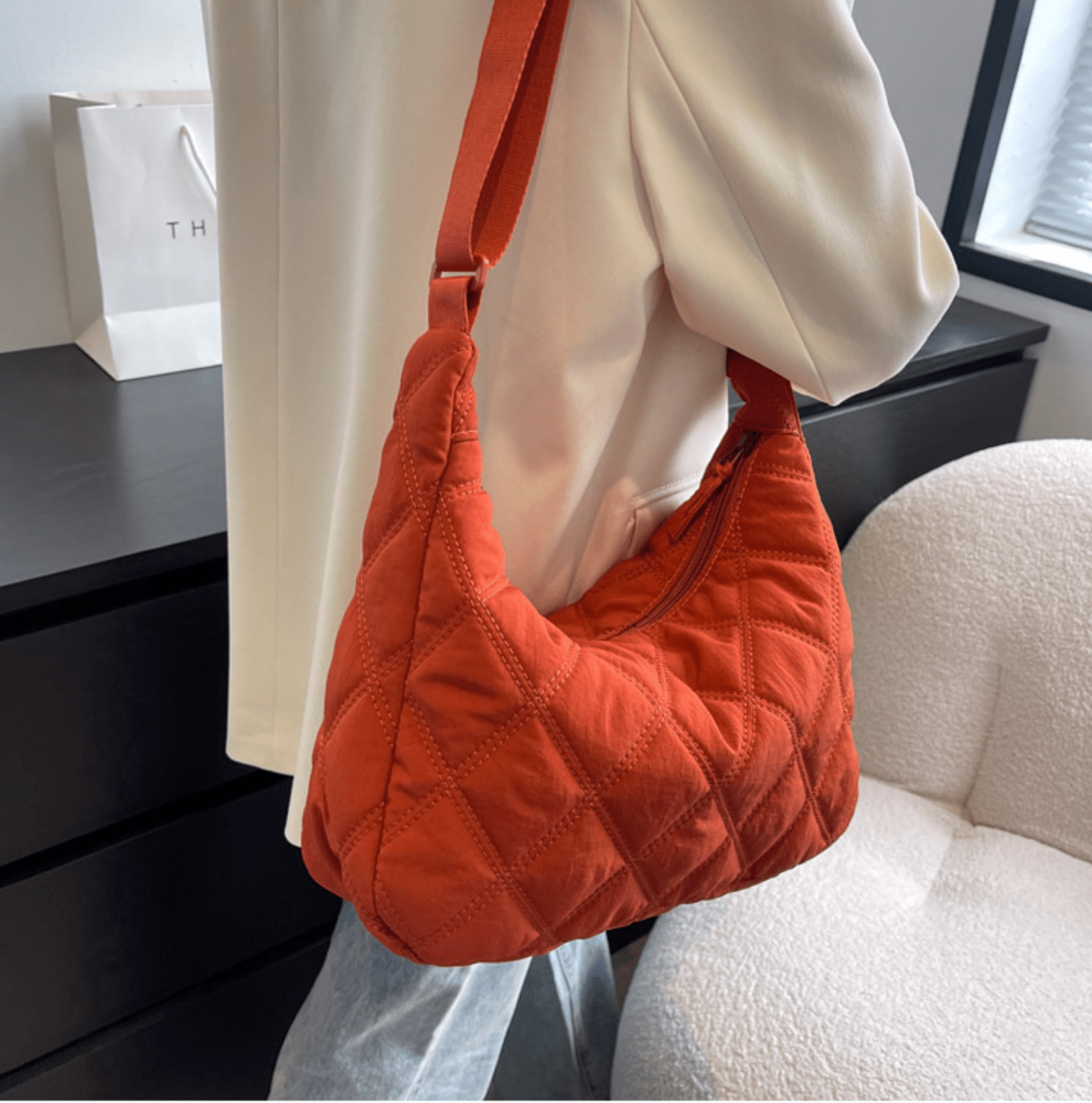 Embroidered Millie Shoulder Bag by Plush Fashion Hub with floral embroidery and adjustable shoulder strap, stylish and functional accessory.