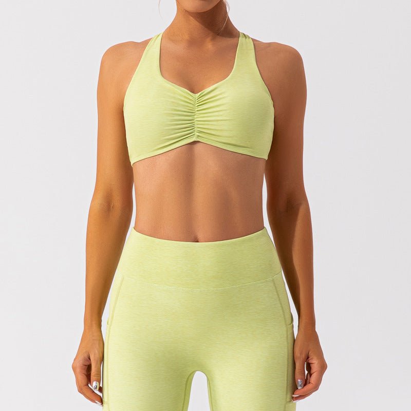 Nude Feel women’s Pilates and yoga activewear set by Plush Fashion Hub, featuring a fitted tank top and matching leggings.