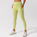 Nude Feel women's Pilates and yoga activewear set by Plush Fashion Hub, featuring a comfortable, fitted nude-colored workout outfit.