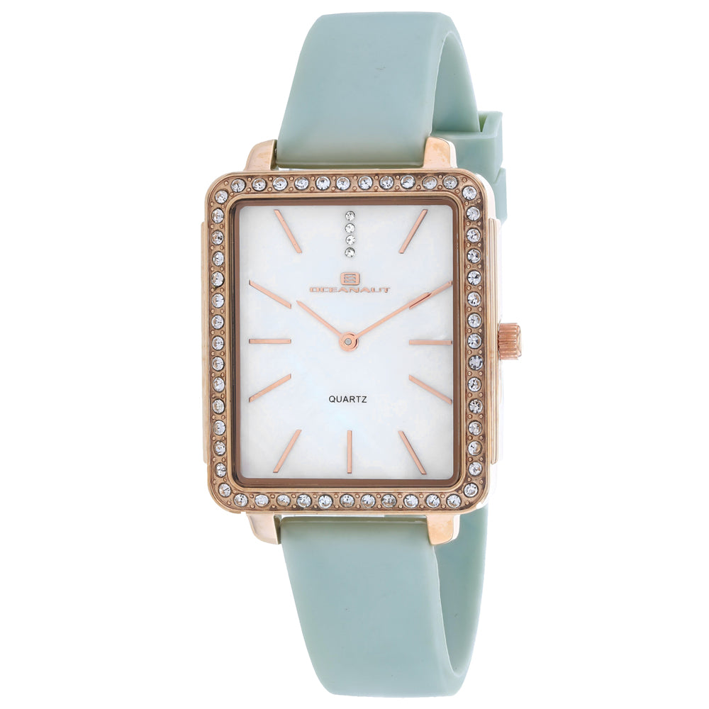 Oceanaut Women's Adorn watch with a sleek silver band and round dial, featuring elegant design and time markers.