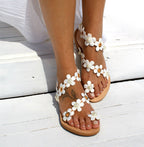 Plus size Roman flat floral pullover slippers by Plush Fashion Hub, featuring colorful floral design and cozy slip-on style.
