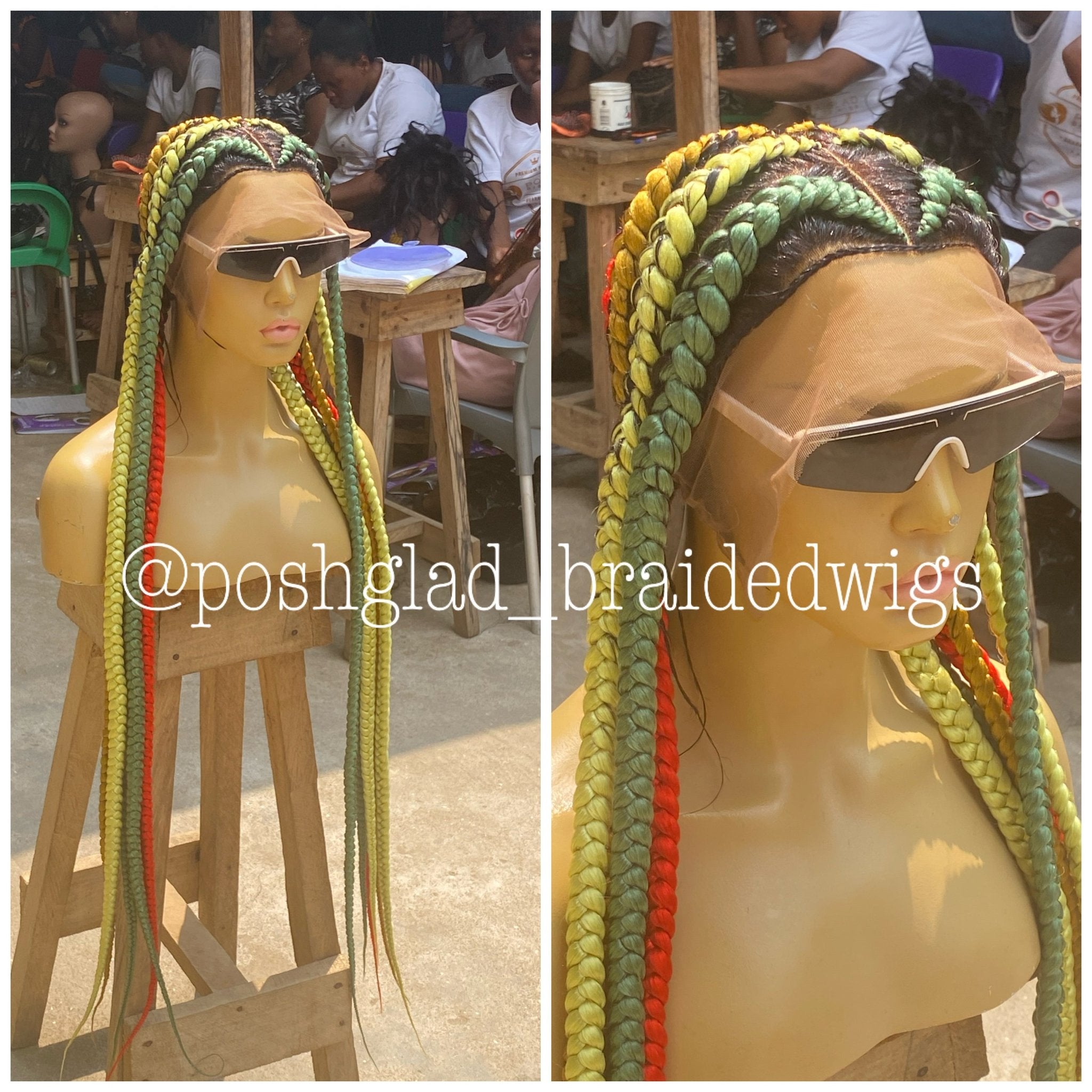 Pop Smoke Wig "Swiss Full Lace" Mixed Colors - Plush Fashion Hub