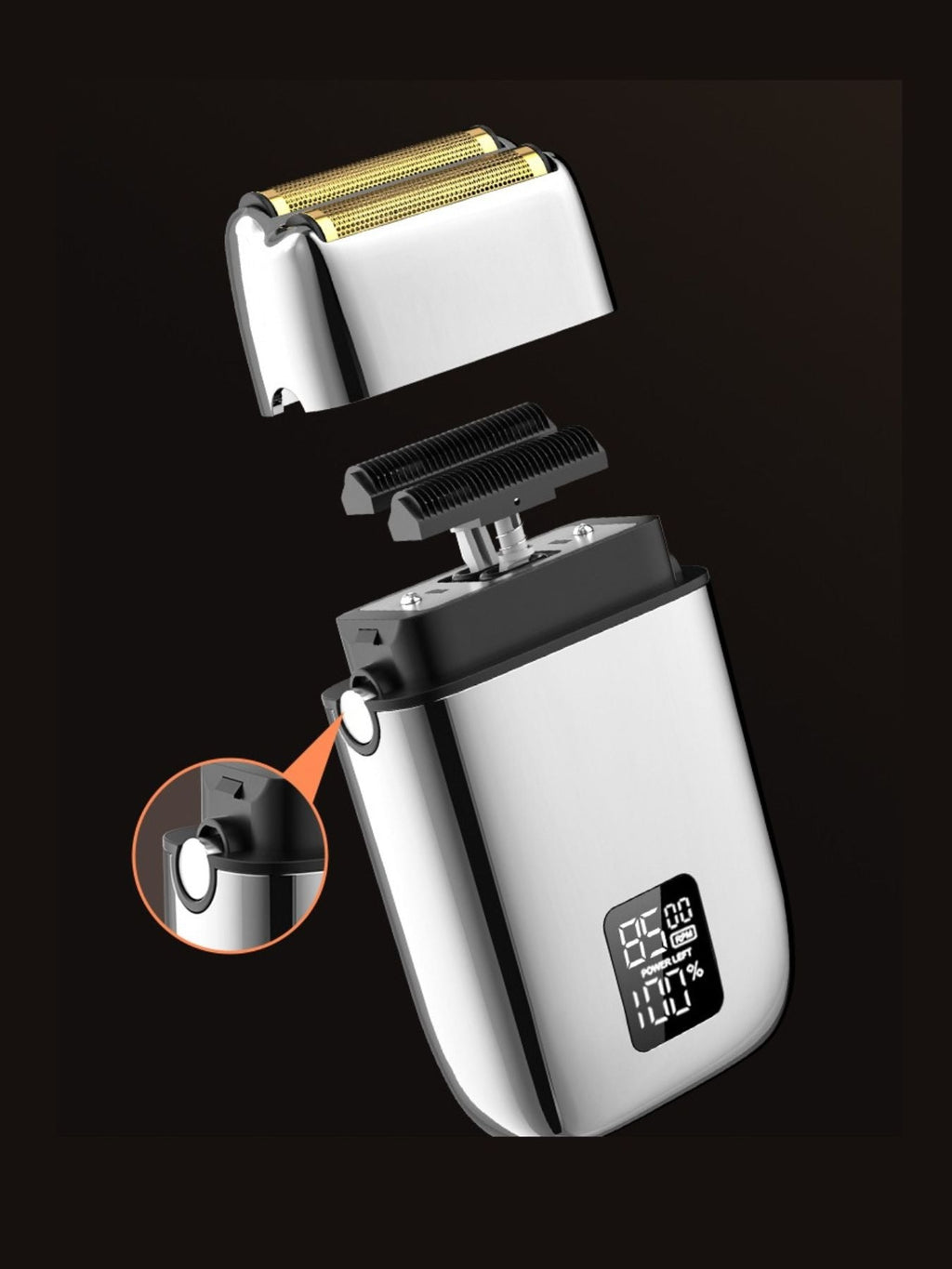 Trendsi professional rechargeable electric foil shaver with digital display for precise, smooth grooming in beauty and health care.