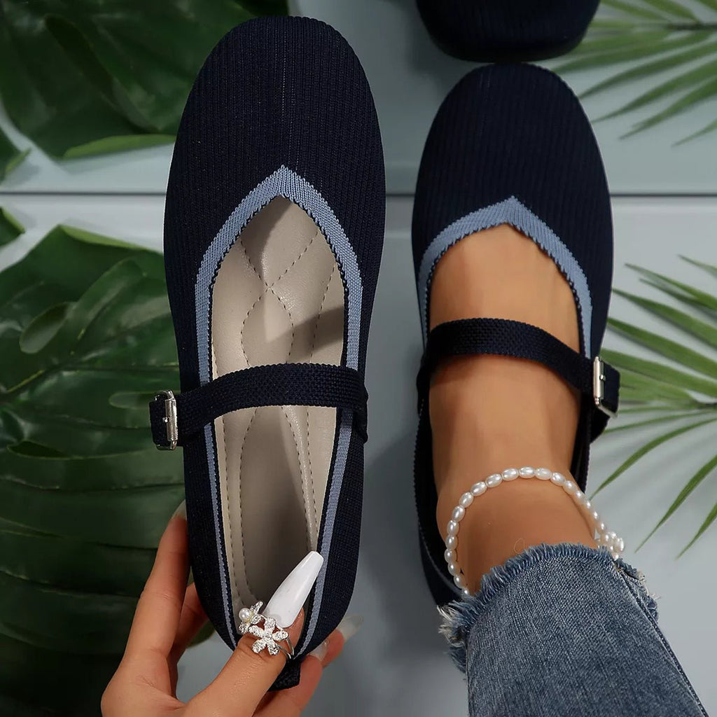 Women's breathable mesh slip-on walking sneakers by Trendsi, featuring round toes and lightweight casual design.