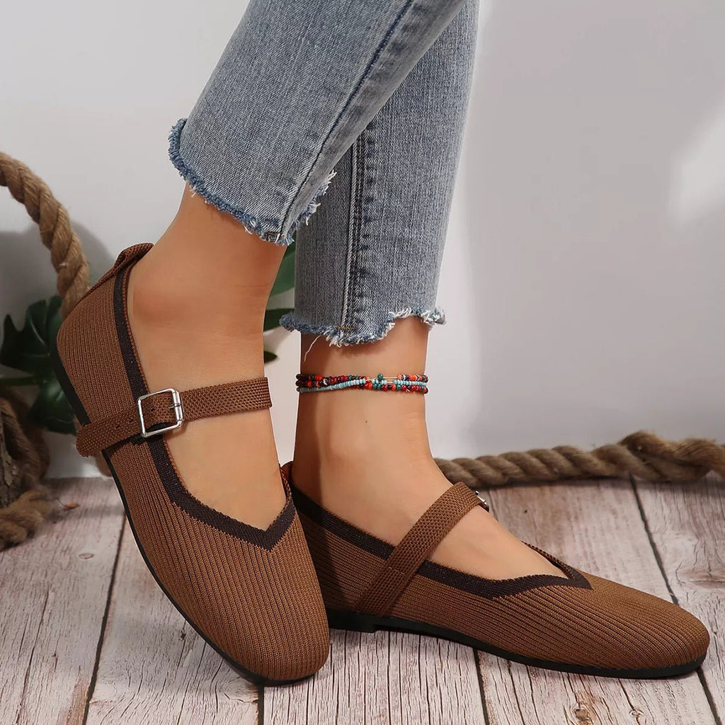 Women's breathable mesh slip-on walking sneakers with round toes and lightweight casual style by Trendsi.
