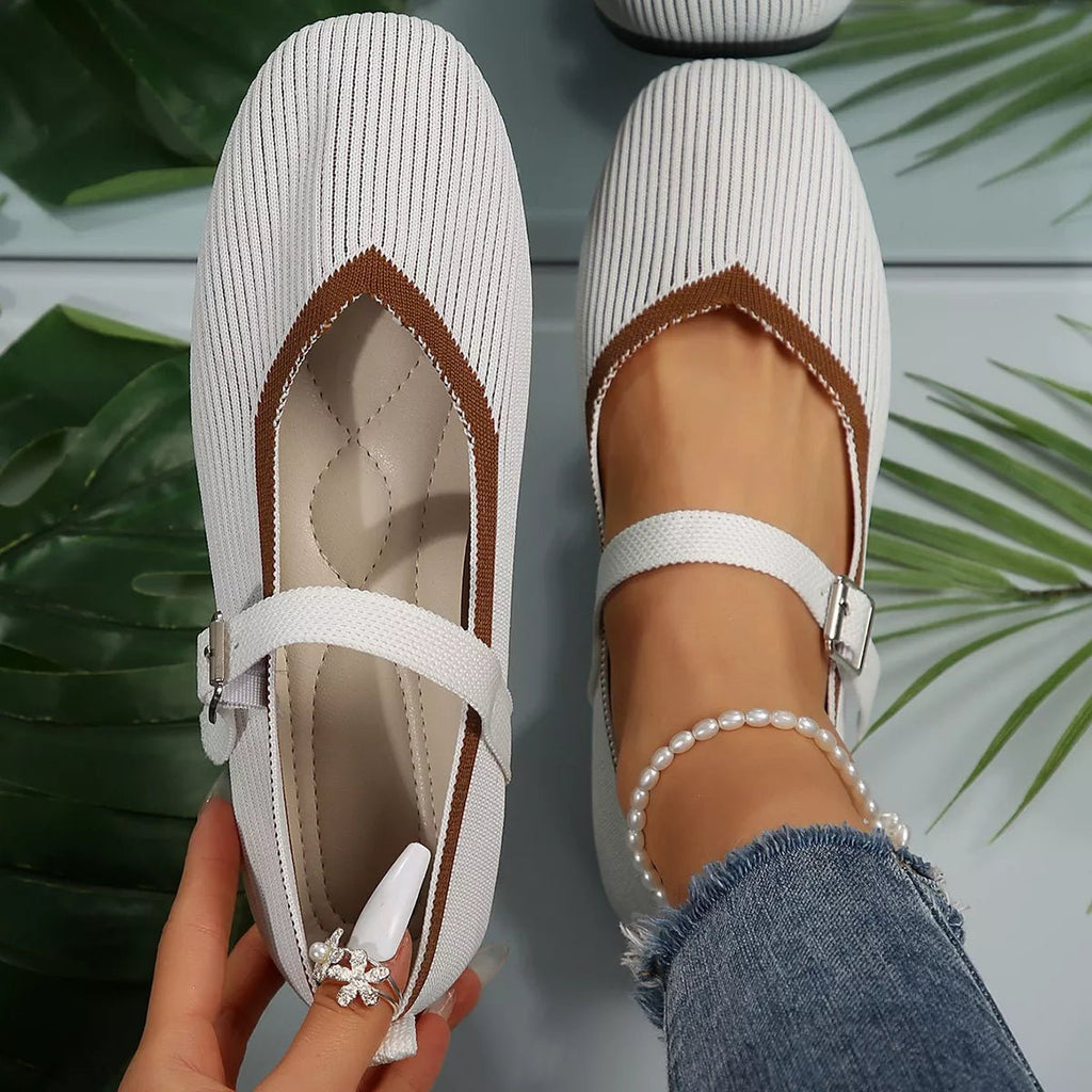 Women's breathable mesh slip-on walking sneakers by Trendsi featuring round-toe design and lightweight casual style.