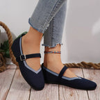 Women's breathable mesh slip-on walking sneakers from Trendsi with round toe design and lightweight casual style.