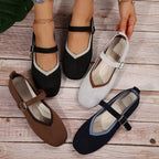 Women's breathable mesh slip-on walking sneakers by Trendsi, featuring round toe design and lightweight casual shoe style.