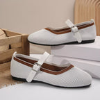 Women's breathable mesh slip-on walking sneakers by Trendsi featuring round toe design and lightweight casual shoe style.