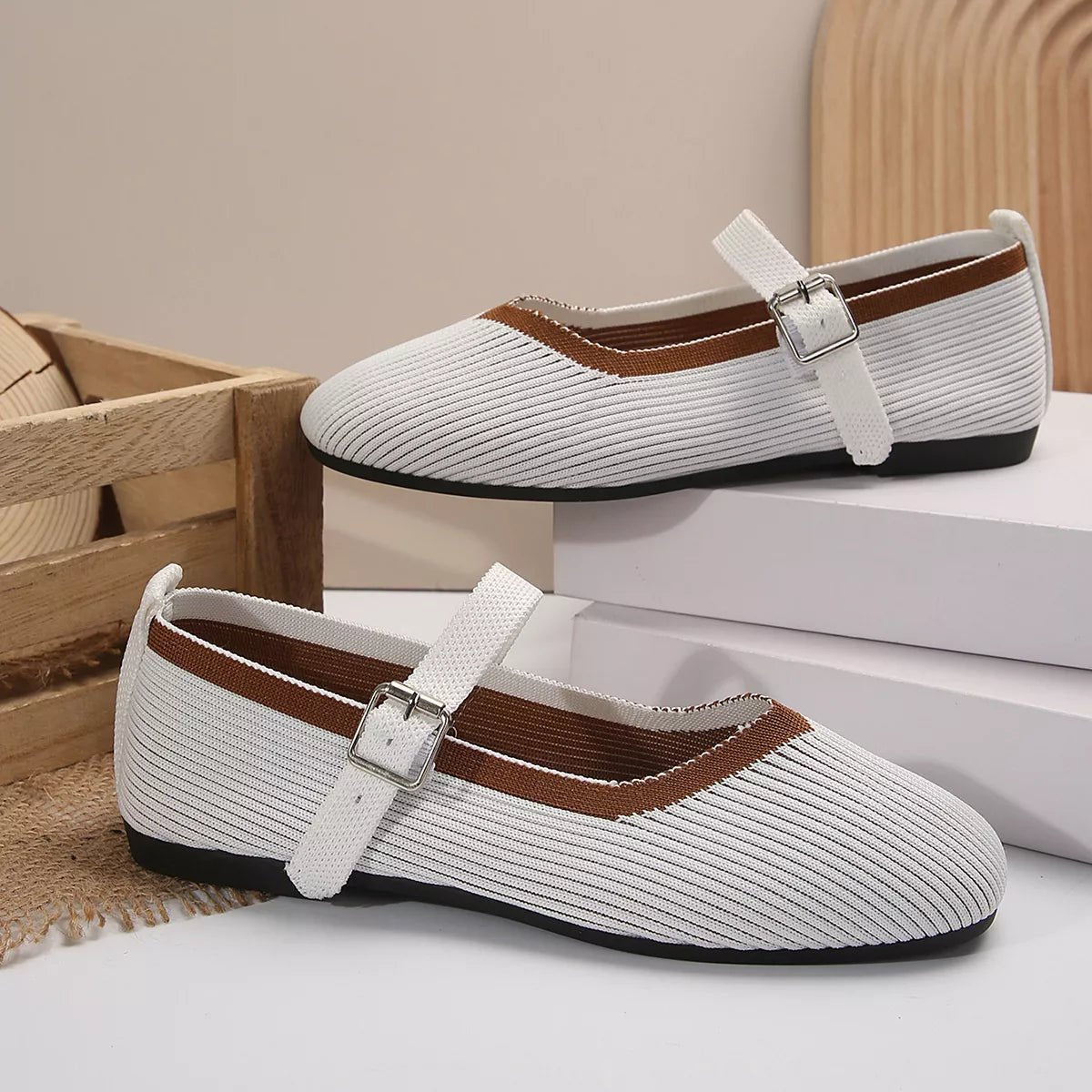 Women's breathable mesh slip-on walking sneakers by Trendsi featuring round toe design and lightweight casual shoe style.