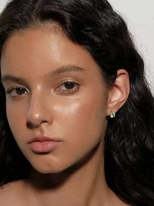 s925 Silver Moissanite Simple Earrings - Plush Fashion Hub