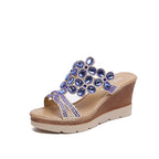 Women rhinestone platform sandals with heels featuring sparkling embellishments and open-toe design from Trendy Attic Store01.