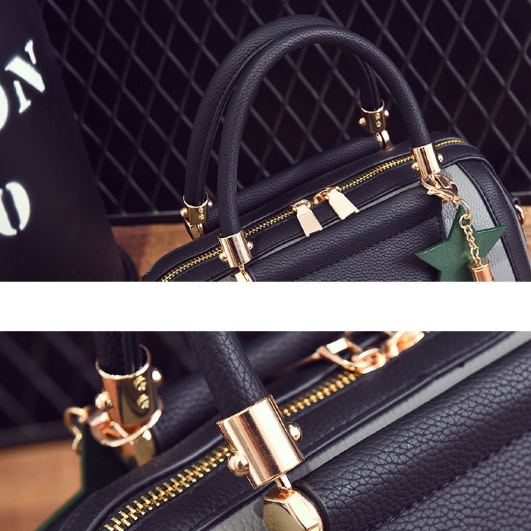 Plush Fashion Hub Sally shoulder bag with a sleek design, featuring a top handle and adjustable strap in stylish materials.