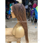 Shade Knotless Braid Wig, Full Lace, Color mix, Waist Length, Glueless - Plush Fashion Hub