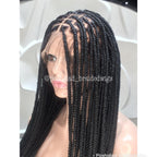 Shade Knotless Braid Wig, Swiss Full Lace, Color 1B, Glueless - Solange - Plush Fashion Hub