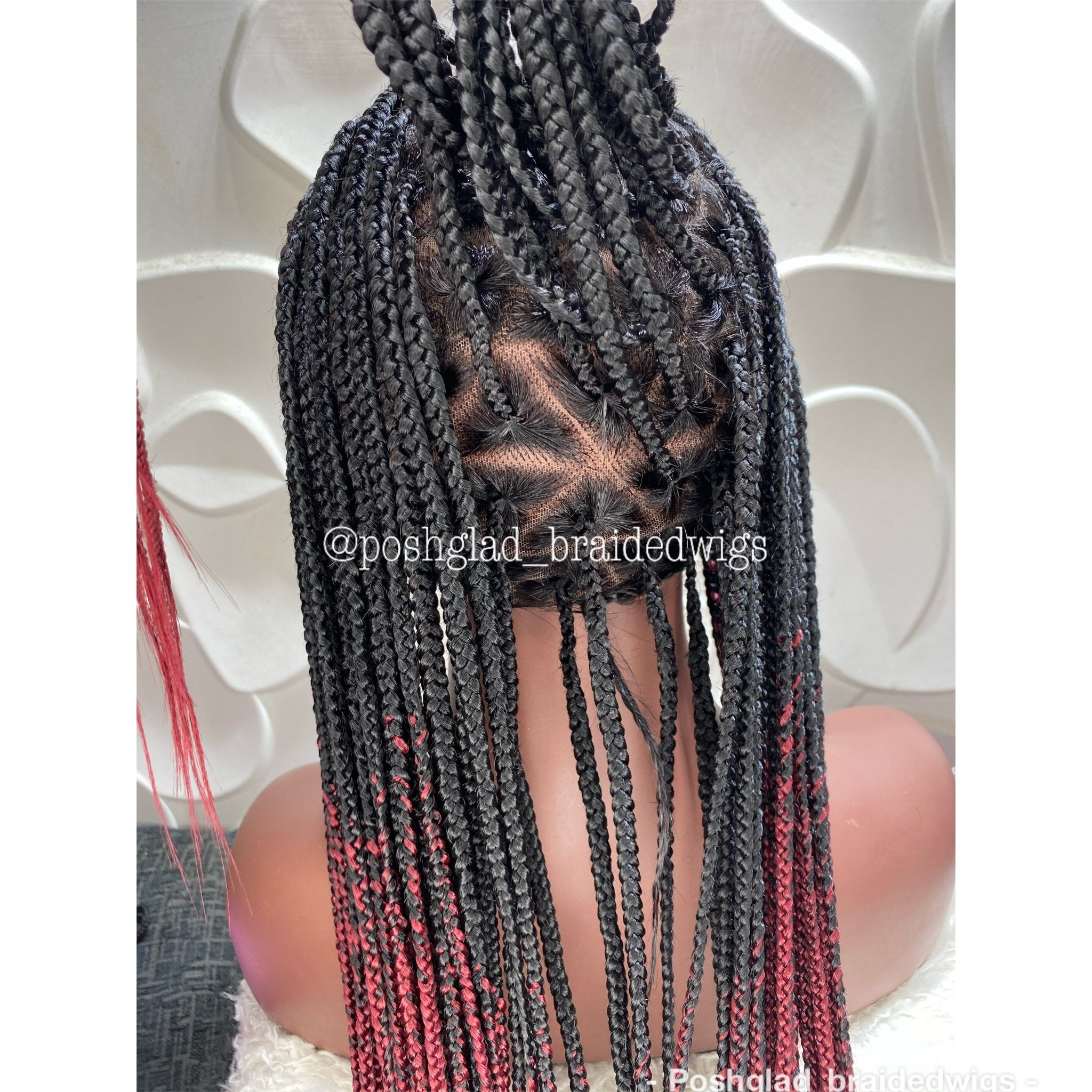 SHADE KNOTLESS BURGUNDY OMBRE. (LACE TYPE: FULL LACE) - Plush Fashion Hub