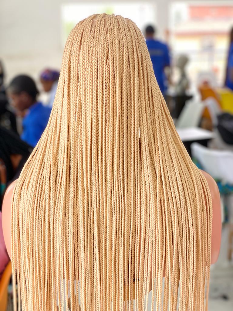 Shade Knotless In Premium Blond, Human Hair Swiss Full Lace, Tailbone, Glueless - Plush Fashion Hub