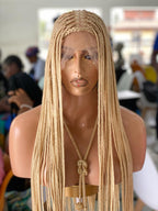 Shade Knotless In Premium Blond, Human Hair Swiss Full Lace, Tailbone, Glueless - Plush Fashion Hub