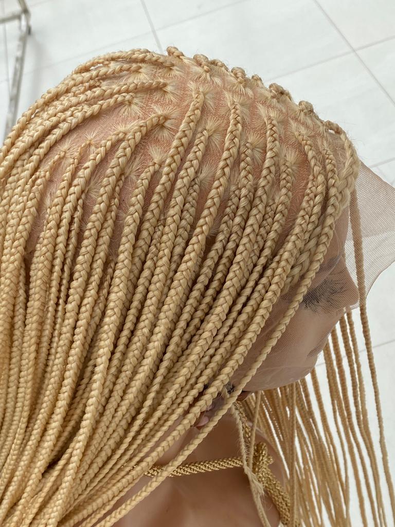 Shade Knotless In Premium Blond, Human Hair Swiss Full Lace, Tailbone, Glueless - Plush Fashion Hub