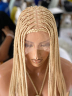 Shade Knotless In Premium Blond, Human Hair Swiss Full Lace, Tailbone, Glueless - Plush Fashion Hub