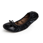 Black flats shoes by Plush Fashion Hub with sleek design and comfortable fit, perfect for everyday wear.