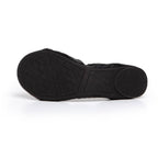 Black flats shoes by Plush Fashion Hub featuring a sleek design and comfortable slip-on style.