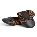 Plush Fashion Hub premium leopard flats shoes with pointed toes, featuring a stylish animal print design.