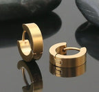 Simple electroplated stainless steel earrings with a sleek, minimalist design, perfect for everyday wear and stylish accessories.