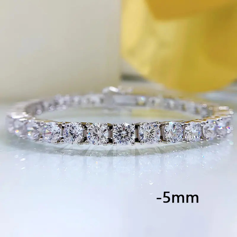 High carbon diamond bracelet in 925 silver featuring sparkling diamonds and a sleek design from Trendy Attic Store01.