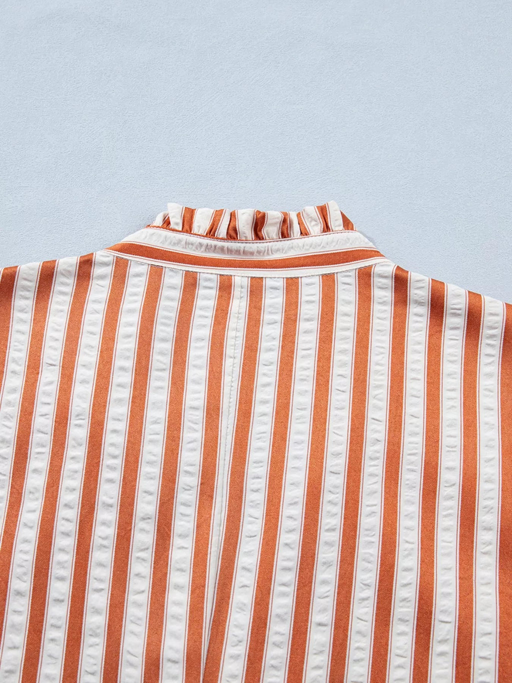 Plush Fashion Hub stripe pinched V-neck mini dress with turn-up cuffs and pockets, stylish and fitted for a casual look.