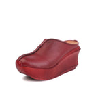 Plush Fashion Hub summer chunky heel platform closed-toe shoes with strappy design and neutral color, perfect for warm weather.