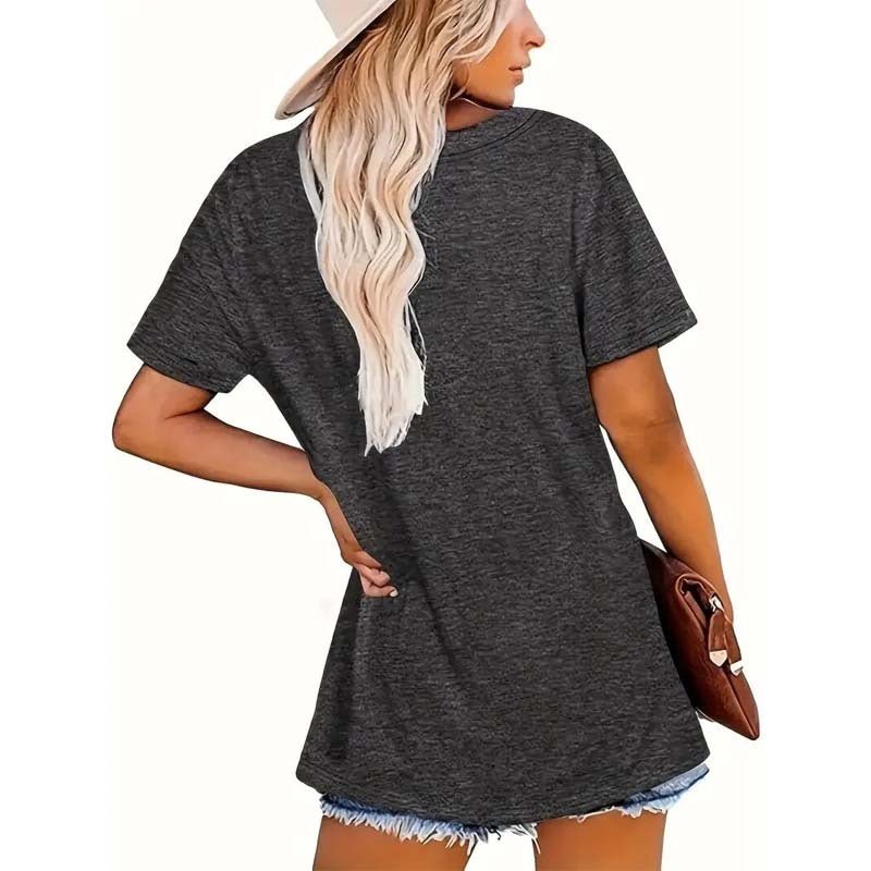 Sunrise print round neck T-shirt from Plush Fashion Hub, casualwear with a vibrant sunrise graphic on soft fabric.