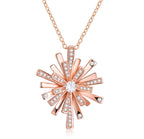 Silver Christmas snowflake necklace with diamond accents, elegant jewelry piece featuring intricate snowflake design and sparkling details.