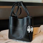 Contrast color basket underarm handbag from Plush Fashion Hub with shoulder and crossbody straps, stylish and compact for everyday use.