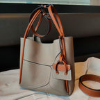 Contrast color basket underarm handbag by Plush Fashion Hub with shoulder and crossbody straps, stylish and versatile for daily use.