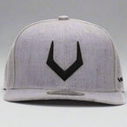 Unisex grey wool snapback hat by FitiqueFit with a curved brim and adjustable strap, casual headwear for everyday style.