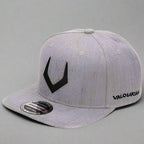 Unisex grey wool snapback hat by FitiqueFit with a curved brim and adjustable strap, stylish and comfortable for everyday wear.