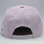Unisex grey wool snapback hat by FitiqueFit featuring a structured brim and adjustable strap for a casual, stylish look.