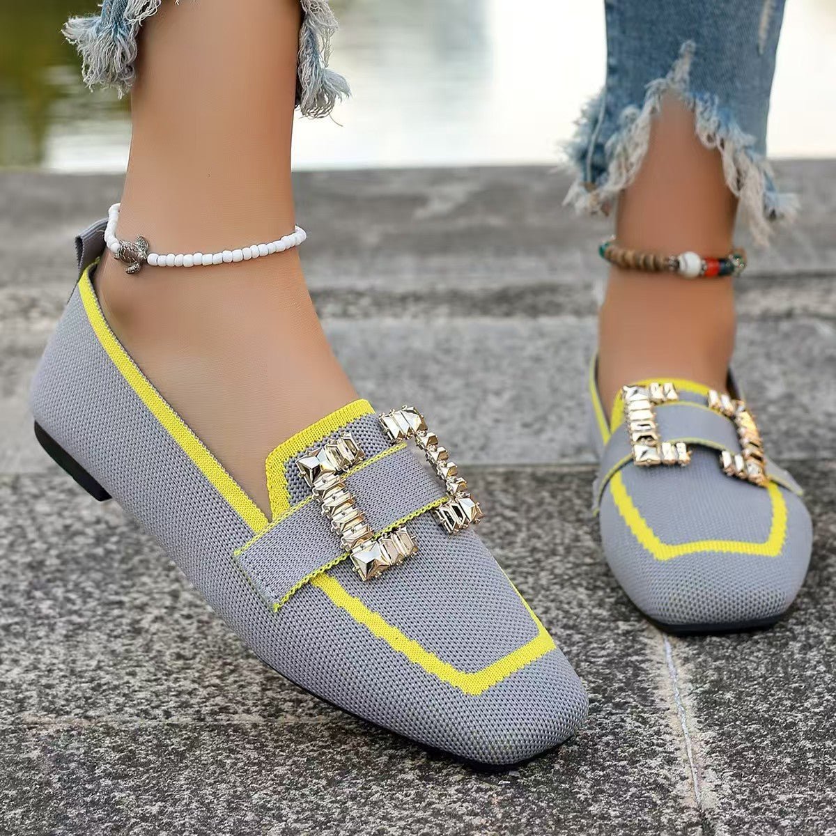 Vintage suede women's round-toe Gommino loafers by Plush Fashion Hub, featuring classic driving style and slip-on design.