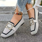 Vintage suede women's round-toe Gommino loafers by Plush Fashion Hub, featuring classic driving style and slip-on design.
