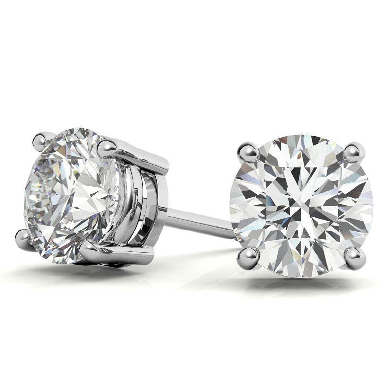Luxurious 0.50 CTW Lab Grown Diamond Stud Earrings | G-VS Clarity | Sterling Silver | USA Made-0
