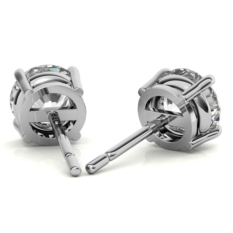 Luxurious 0.50 CTW Lab Grown Diamond Stud Earrings | G-VS Clarity | Sterling Silver | USA Made-1