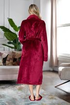 Women’s ultra soft plush bathrobe from Plush Fashion Hub, cozy and comfortable with a plush texture and relaxed fit.
