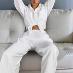 Women's casual solid color lounge set by Plush Fashion Hub, featuring comfortable top and pants for relaxed everyday wear.
