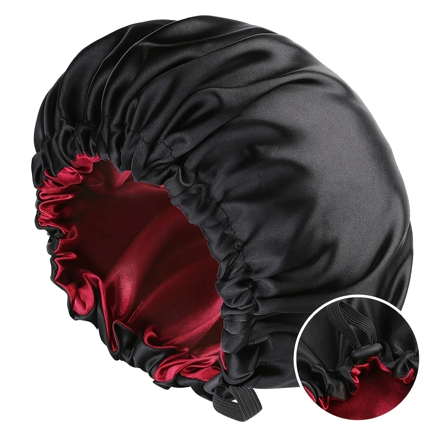 Soft silk women's bonnet hat by Perfecsy with double layers, buttons, and adjustable fit, ideal for comfortable sleep and daily wear.