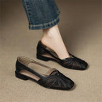 Women's mesh breathable low-heel sandals from Plush Fashion Hub, featuring versatile design and comfortable footwear style.