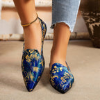 Women’s pointed-toe thin flats by Plush Fashion Hub, casual everyday footwear, showcasing sleek, slip-on flat shoes for women.