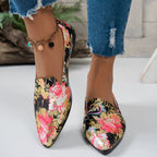 Women’s pointed-toe flat shoes by Plush Fashion Hub, casual thin shoes perfect for everyday wear, in a sleek and stylish design.