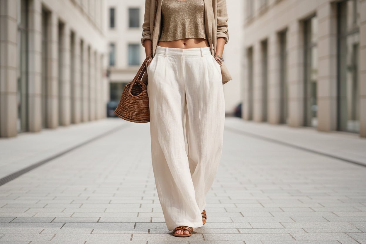 Women's sleeveless cardigan top and long pants set by Plush Fashion Hub, casualwear with front buttons and relaxed fit.