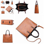 Elegant women's handbag by Plush Fashion Hub featuring a sleek design, top handles, and stylish exterior in neutral tones.